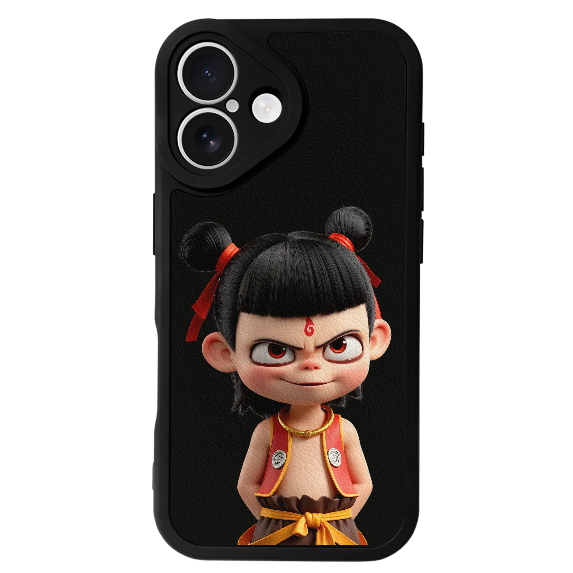 （画像用） Ne Zha 2 ナタ 魔童の大暴れ 【iPhone 16シリーズ対応】シリコンスマホケース（レザー調） 材質：シリコン